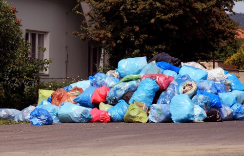 Team managing builders waste disposal
