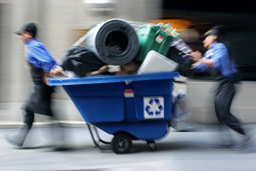 Recycling process in action in Sanderstead
